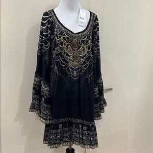 Camilla Black and Gold Embellished Dress